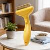 Pet Grooming Brush Abs Material With Easy Fur Removal For Cats And Dogs With Hair Loss Prevention