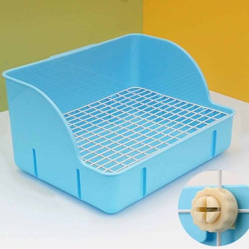 Potty Trainer Rabbit Litter Box Detachable Grids Small Animal Litter Pan for Cage Use