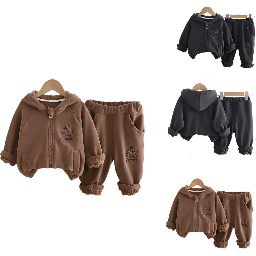 Kids Casual Long-Sleeve Set, Comfortable Daily Wear Outfits