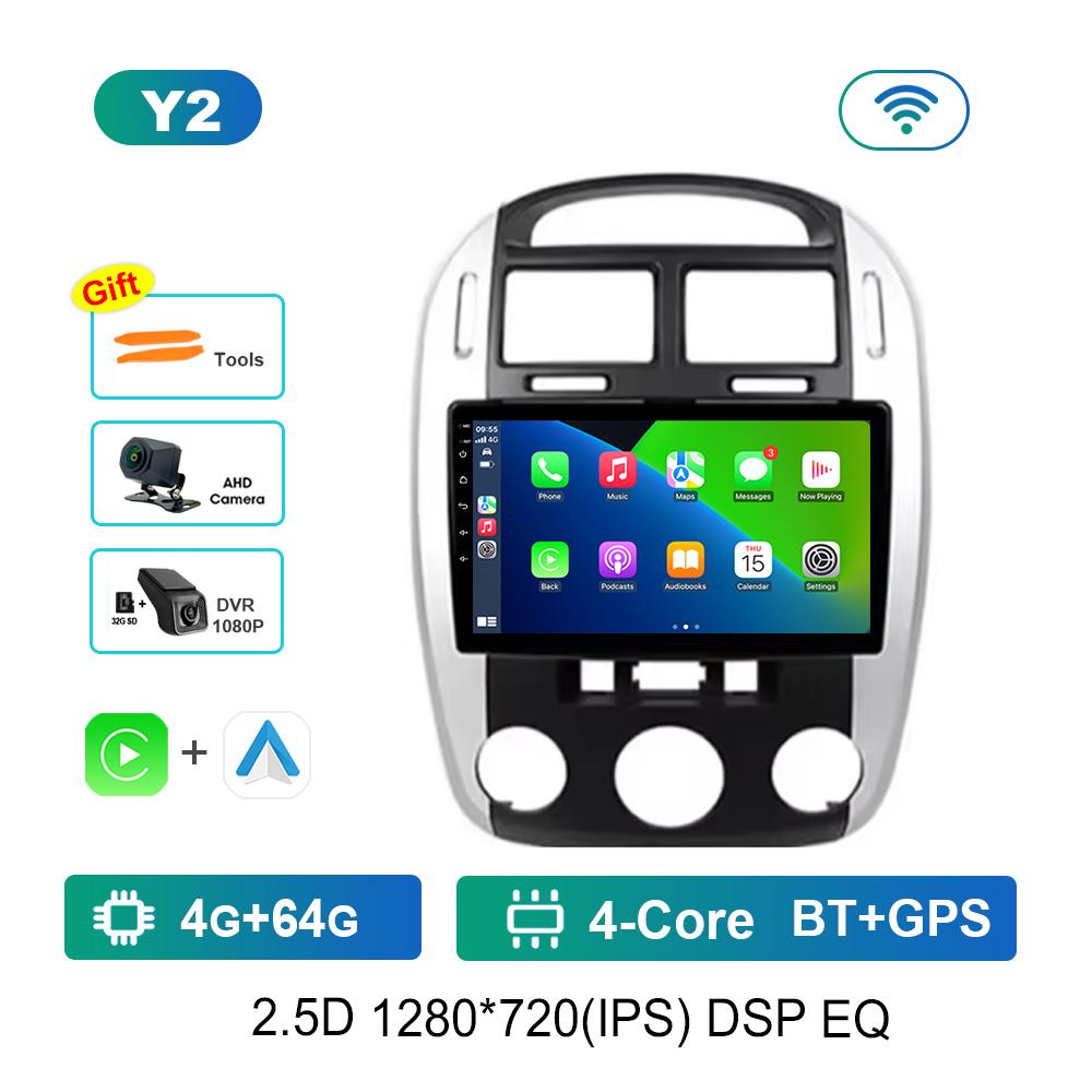 9 Inch GPS Navigation Android OS for Kia Cerato 2004 - 2008 4G DSP Stereo Car Radio Multimedia Player WiFi Bluetooth Cooling Fan