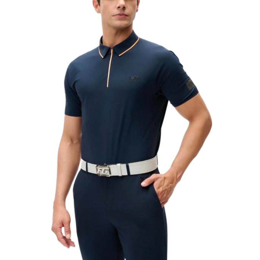 Fila Comfortable Stylish Breathable Short Sleeve Polo Shirt Men Tops Tide-Blue A11M435112F-DB