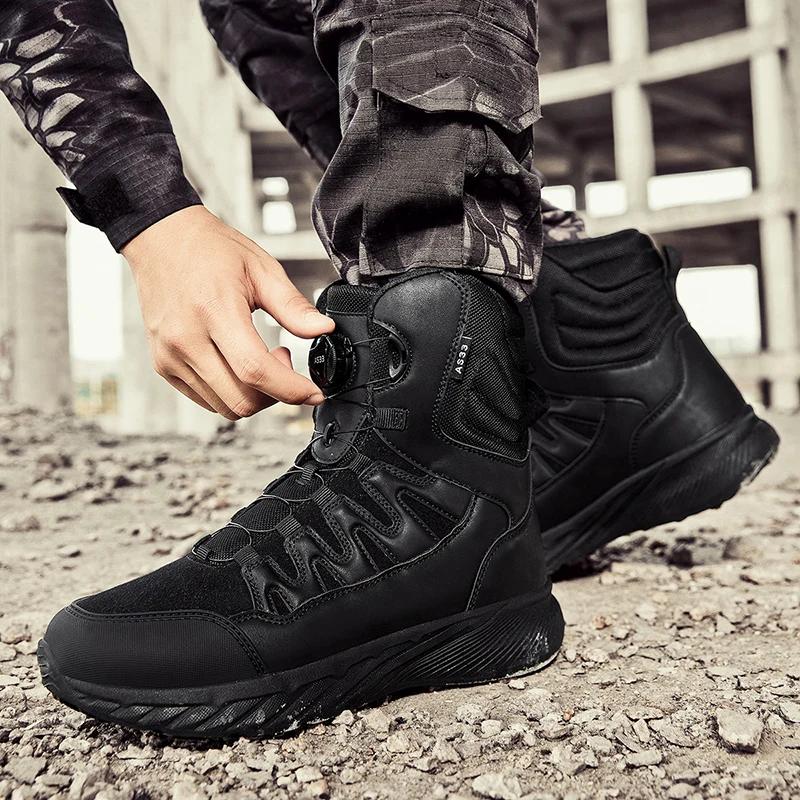 Fashion Men  Boots Sewing Boots Men Outdoor All-match Ankle Boots Work Safty Shoe for Men Casual Waterproof Hiking Shoe