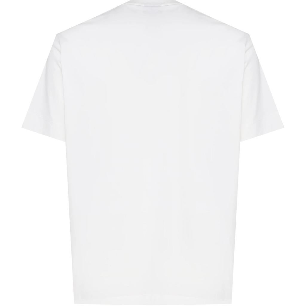 Emporio Armani Solid Color Round Neck Pullover Short Sleeve Loose T-Shirt Men tops White 6D1TQ1-1JPVZ-0101