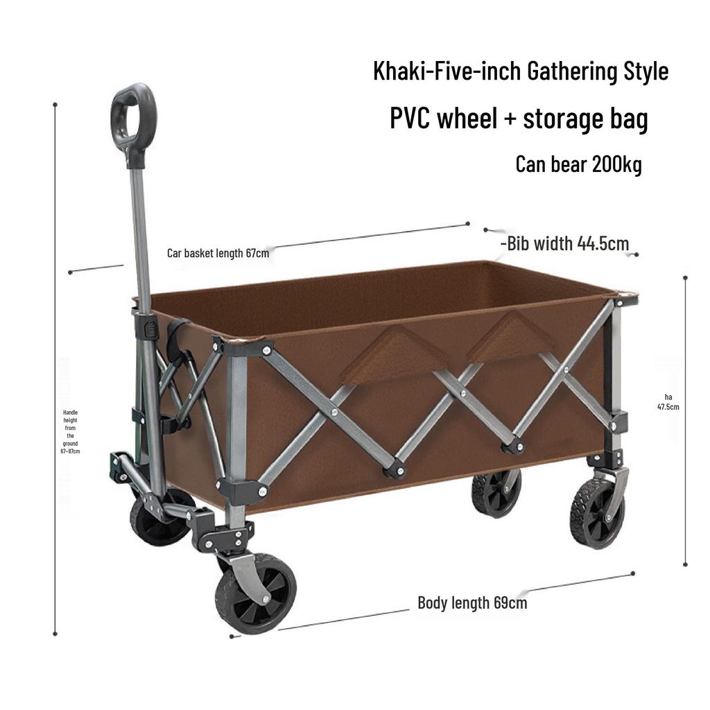 Tragbarer Falt-Campingwagen für Outdoor-Picknick- und Camping-Abenteuer