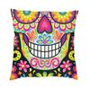 Sugar Skull Day Of The Dead Art Throw Pillow Cover Home Decorative Custom Square Mexican Skull Cushion Cover 45x45cm Pillowcover