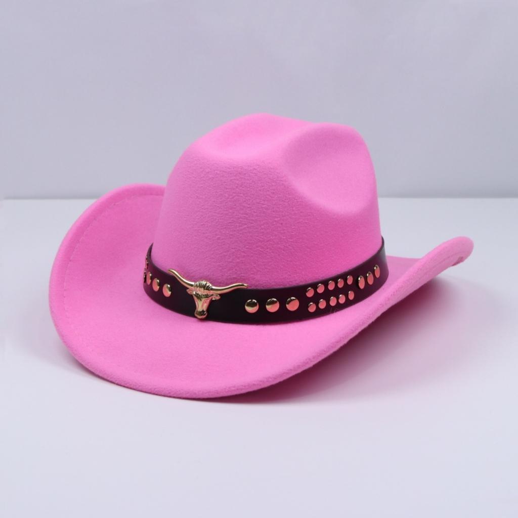 Women's European and American style sun protection hat, riding hat, wide-brimmed cowboy hat, suede cowboy hat