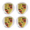 4PCS Car Wheel Center Cap Metal Badge Sticker 56mm For Porsche Macan Panamera Cayenne Cayman 911 Car Wheel Decoration Sticker
