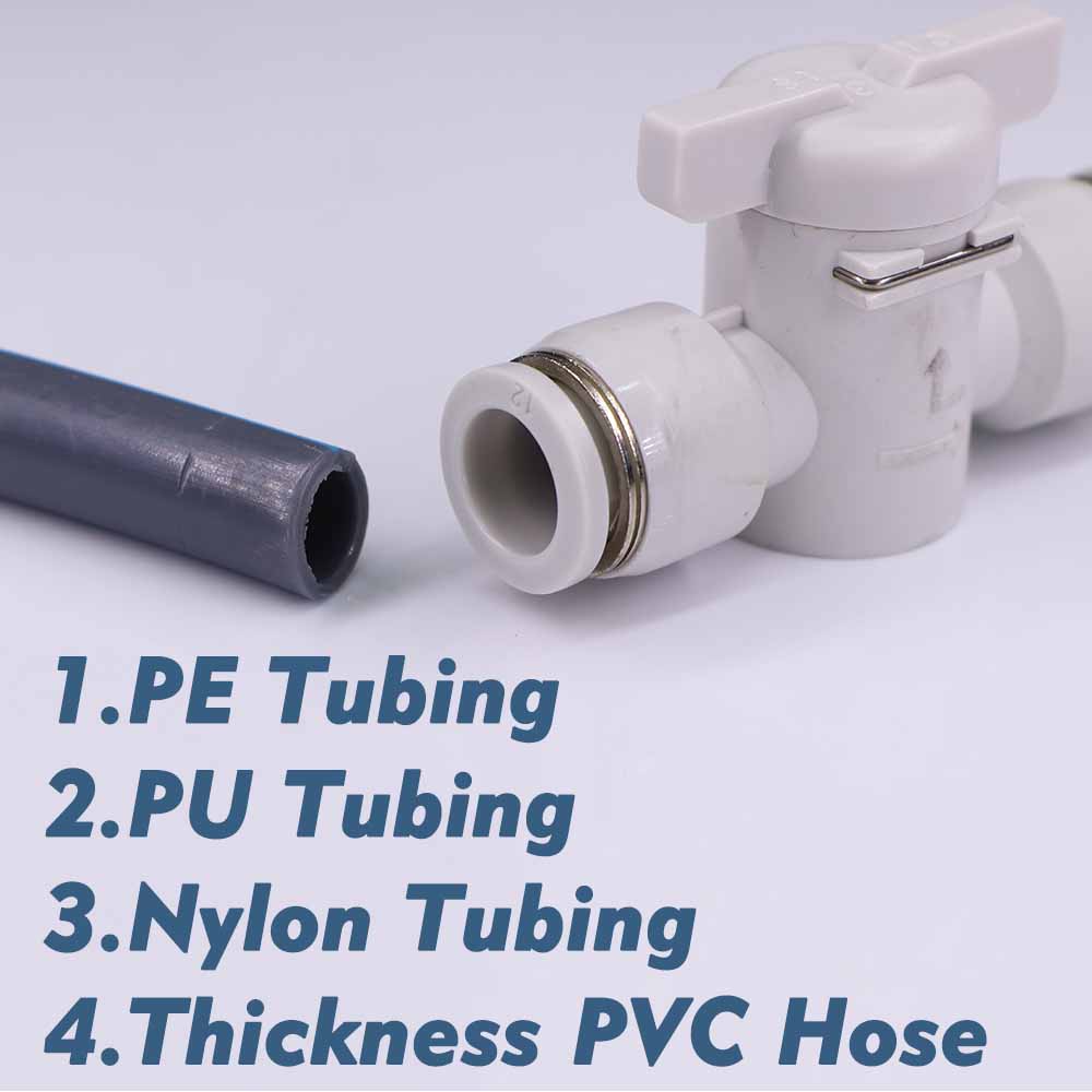 4-16mm Hand Valve Hose Adapter Slip Lock Quick Insert Release Connector PE Tubing Fitting Stop Water Shut Off Pneumatic Joints
