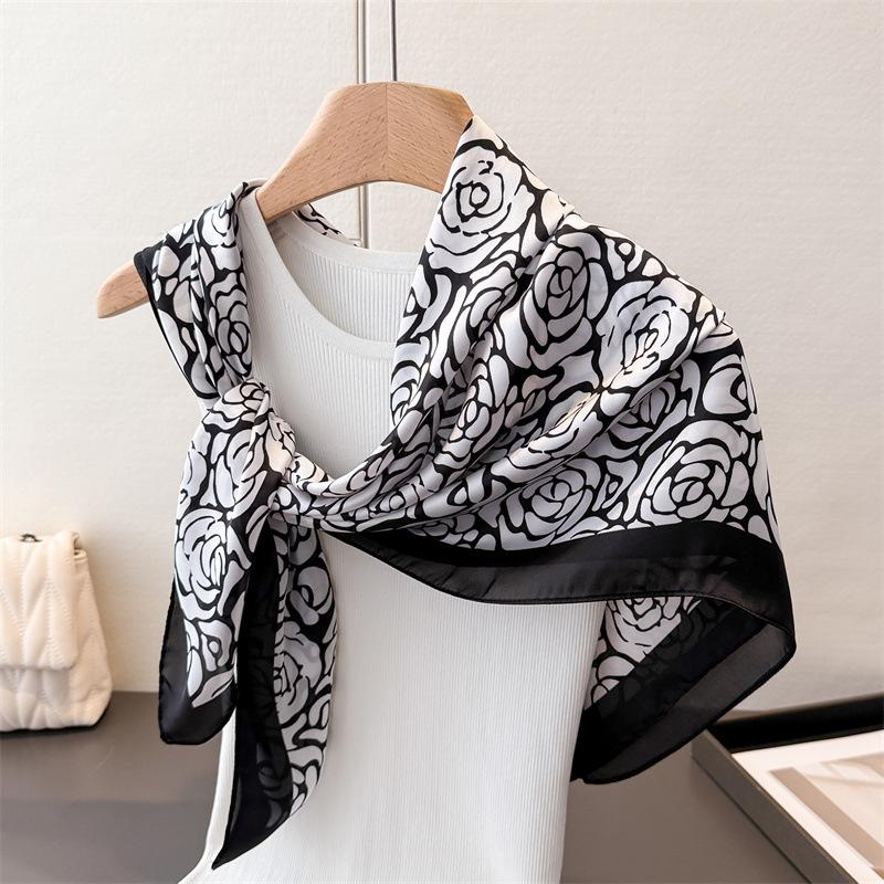 

Легкий Роскошный Имитация Шелка Принт Большой Квадратный Платок Шелковый Платок Шаль Головной Платок Пляжный Платок Платок для Защиты Шеи Женский 90*90cm