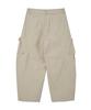 Akesi Carving Washed Cotton Cargo Pants_Beige