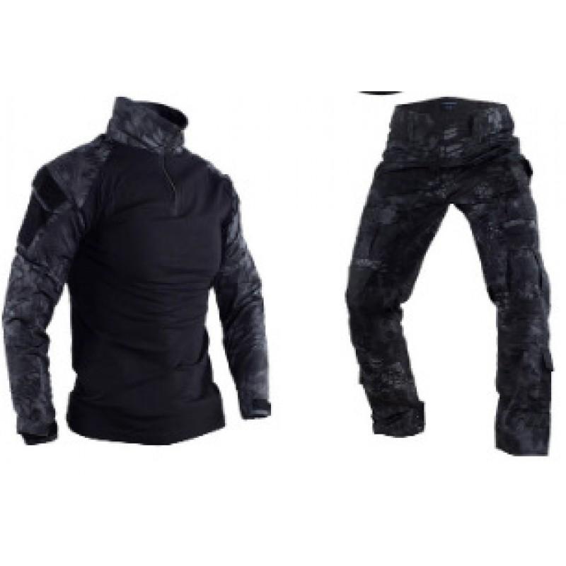 Mens Camo Tactical Training Suit Outdoor Hiking Workout Uniform Quick Dry Breathable Combat Style Clothing
