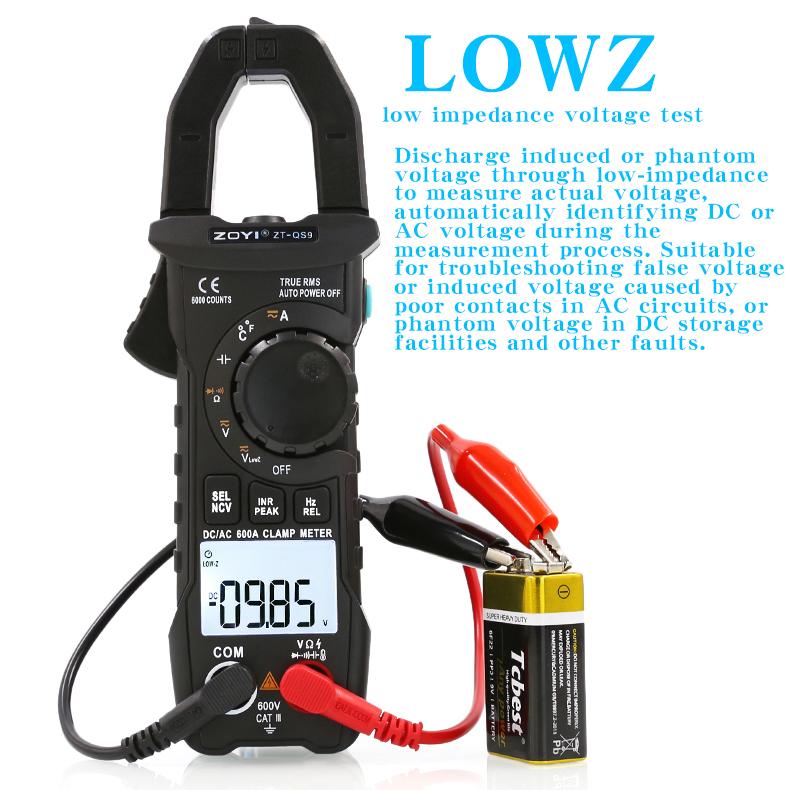 ZOYI ZT-QS9 AC/DC electrician digital clamp meter multimeter clamp current meter capacitance meter