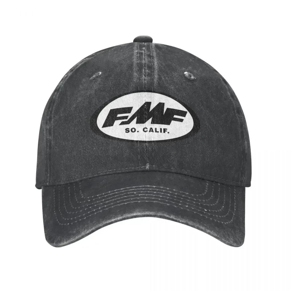 FMF Logo So Calif Baseball Cap Casual Distressed Denim Racing Headwear Unisex Women Outdoor Activities Unstructured Soft Hats Cap