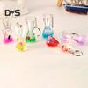 Liquid Hourglass Keychain Portable Plastic Sand Timer Metal Car Key Ring Holder DIY Backpack Decoration Pendant Ornament Birthday Gift