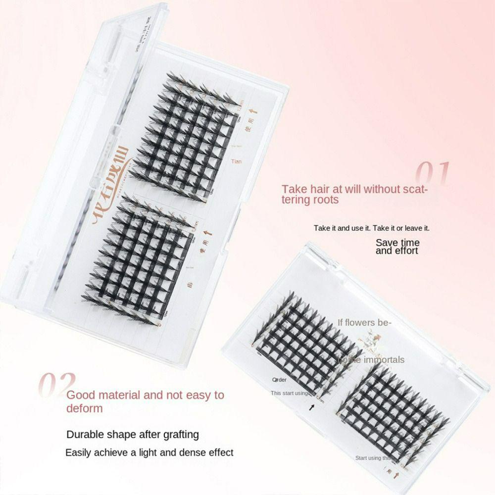 Tower Top False Eyelashes 12 Rows Premade Fan Lashes Natural Eyelashes Extensions  Women