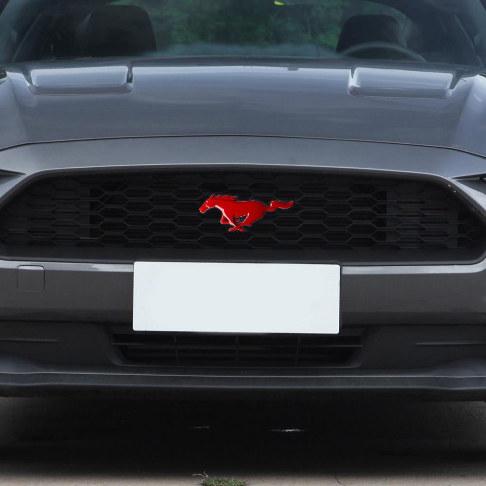 3D Metal Car Front Grille Emblem For Ford Mustang ST Racing Focus Fiesta EcoSport Escort Ranger Fusion Mondeo Edge Taurus Shelby