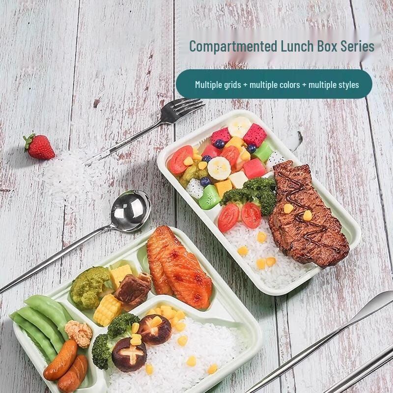 JingJingRS 5-Compartment Disposable Plastic Meal Prep Containers