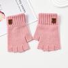 Knitted Half Finger Gloves Thick Driving Gloves Fashion Fingerless Gloves  Cycling Driving Use
