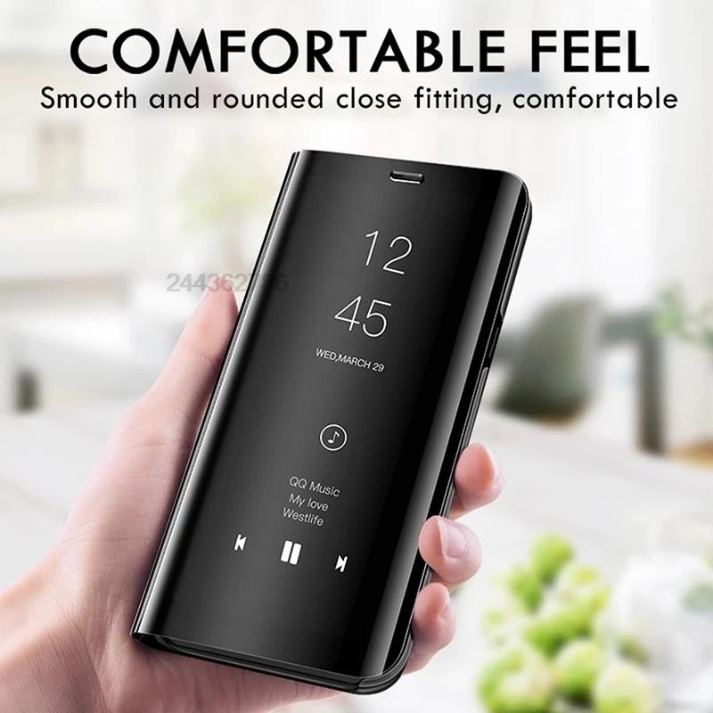 Smart Mirror Magnetic Flip Leather Phone Cover For Samsung Galaxy Z Fold5 Fold 4 3 5 ZFold 5 ZFold5 Case Book Stand Shell Coques
