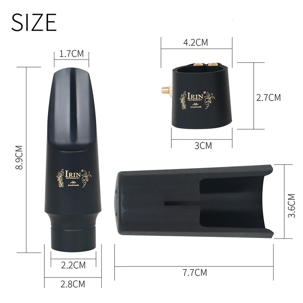 IRIN Alto Saxophone Mouthpiece Set Ligature Clip Flute Head Cap for Alto Saxophone Mouthpiece Pro Woodwind Instrument Accessory