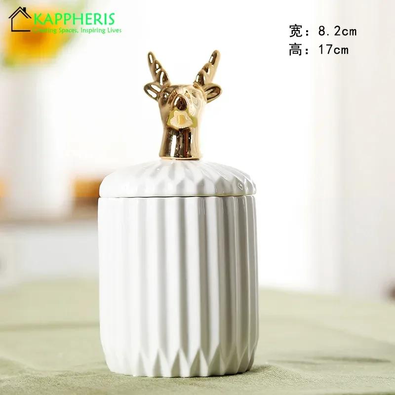White Ceramic Candle Jars for Candle Making Supplies Containers for Candles Holder Wholesale Tealight Holder with Lid