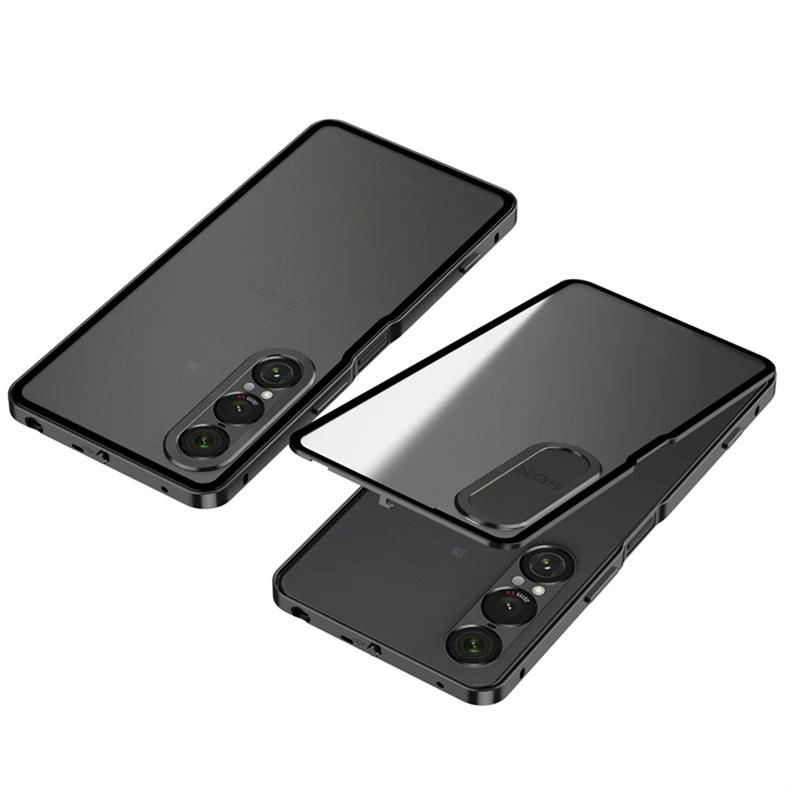 Alloy Metal Lens Protection Case For Sony Xperia 1 VII Transparent Tempered Glass Hard Shockproof Bumper For Xperia 1Vii 2025