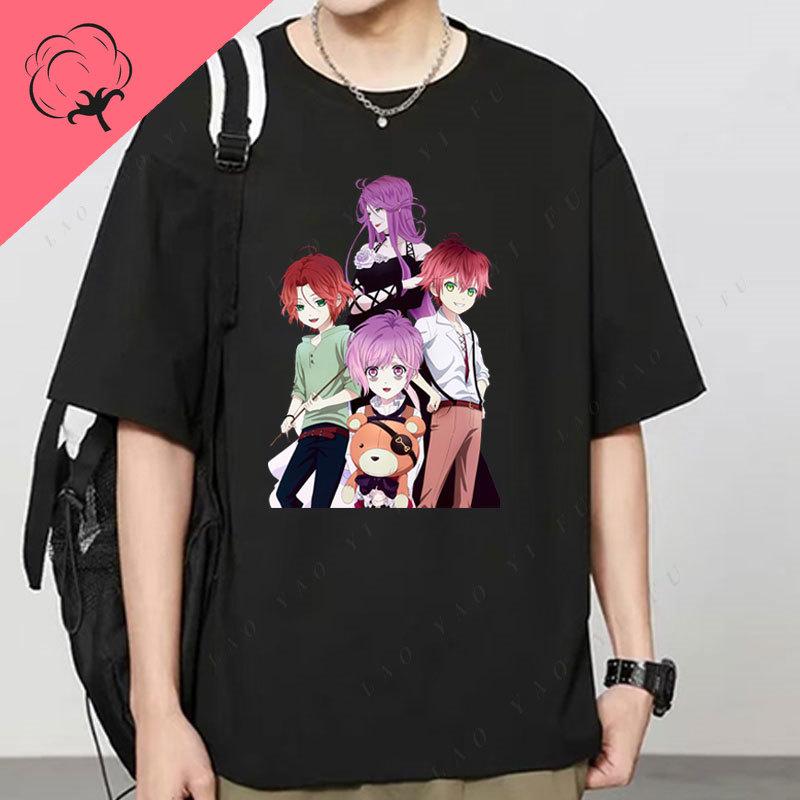 

Anime Shirt Unisexga Cartoon Print Women Y2k Clothes Diabolik Lovers Classic Graphic T Shirts Cotton Crewneck Harajuku Casual Tee S
