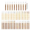 9Pcs Ergonomic Crochet Hook 2.0mm-6.0mm Wood Handle Crochet Hook for Beginner Adult Knitting Sweater Scarves Bag Socks