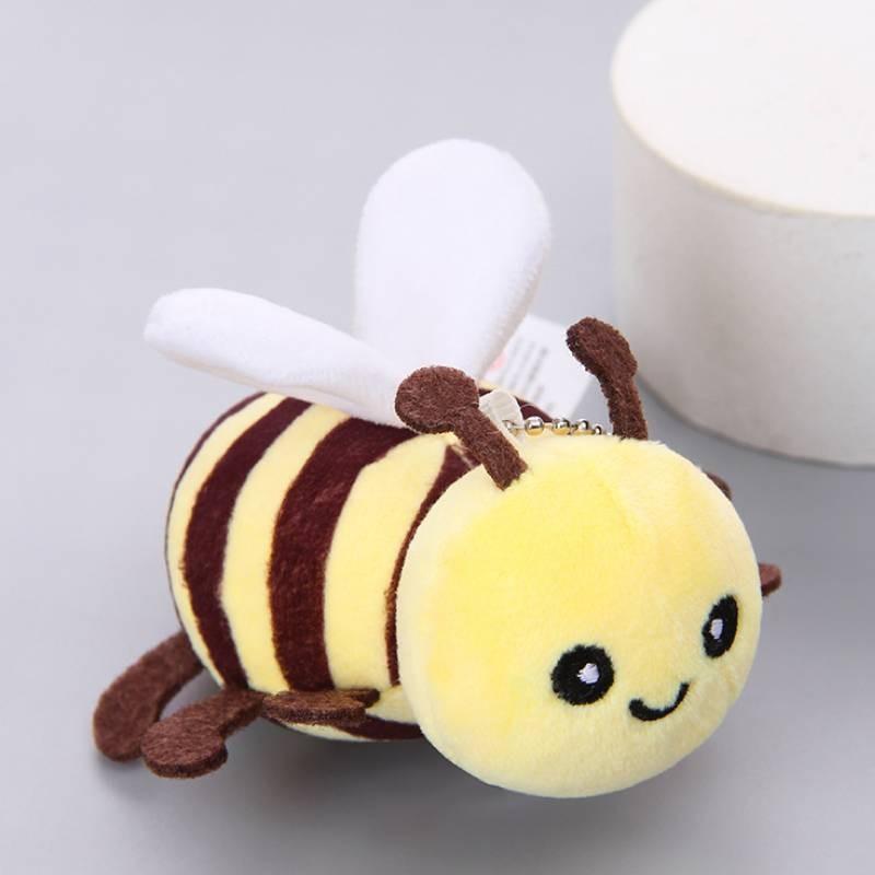 Entzückender Plüsch-Insekten-Schlüsselanhänger-Puppensammlung mit realistischen Gottesanbeter- und Bienenmotiven