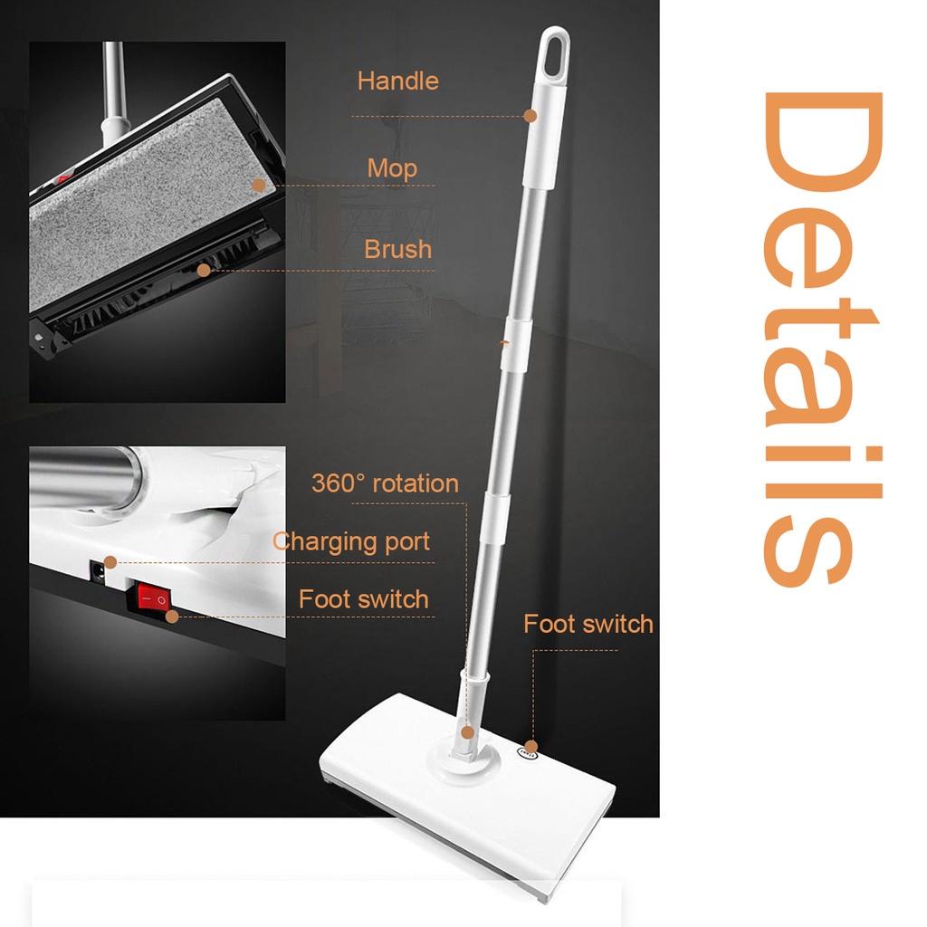 3IN1 Electric Mop Wireless USB Charging Floor-Cleaner Scrubber Brooms 360 Rotation Handheld Sweeper Household Vacuum