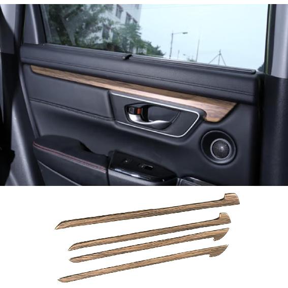 Car Accessories Fit for Honda CR-V CRV 2017-2022 Interior Door Panel Stripe Cover Automobile Door Moulding Decoration Trim (Carbon Fiber) ABS 4 PCS