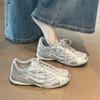 Niche design silver dad shoes women's mesh breathable retro sneakers, showing small versatile and lightweight casual shoes