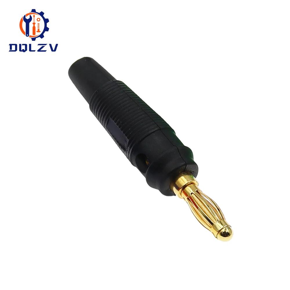 4mm Plugs Gold Plated Musical Speaker Cable Wire Pin Banana Plug Connectors Socket Red Black Blue Green Yellow
