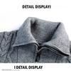 Herbst und Winter Neue Halb-high Neck Verdickt Dicke Nadel männer Pullover Zipper Lose Pullover Gestrickte Pullover Männer