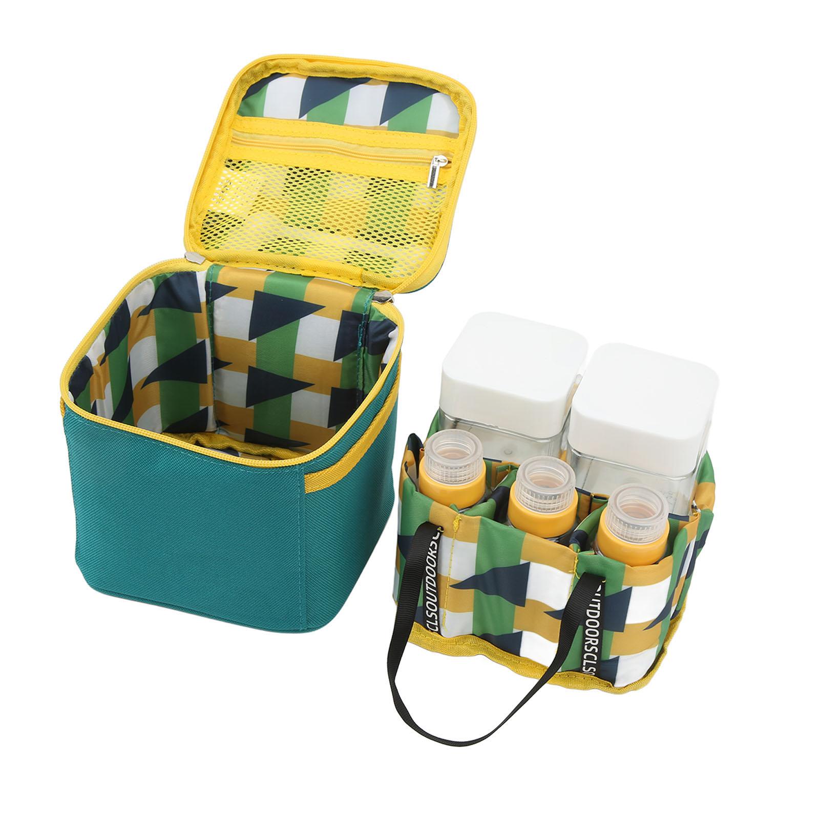 

Outdoor Spice Kit Portable BBQ Seasoning Containers Set Kitchen Camping Spice Set Green