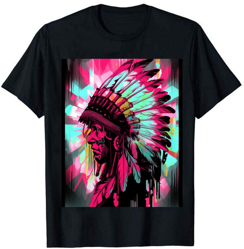 Chief Spotted Elder Lakota Sioux Native Indian Cyperpunk T-Shirt Size S-5XL Unisex T-Shirt