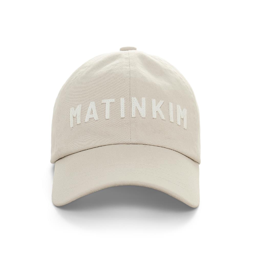 [Matinkim] Applique Felt Logo Ball Cap in Light Grey FREE