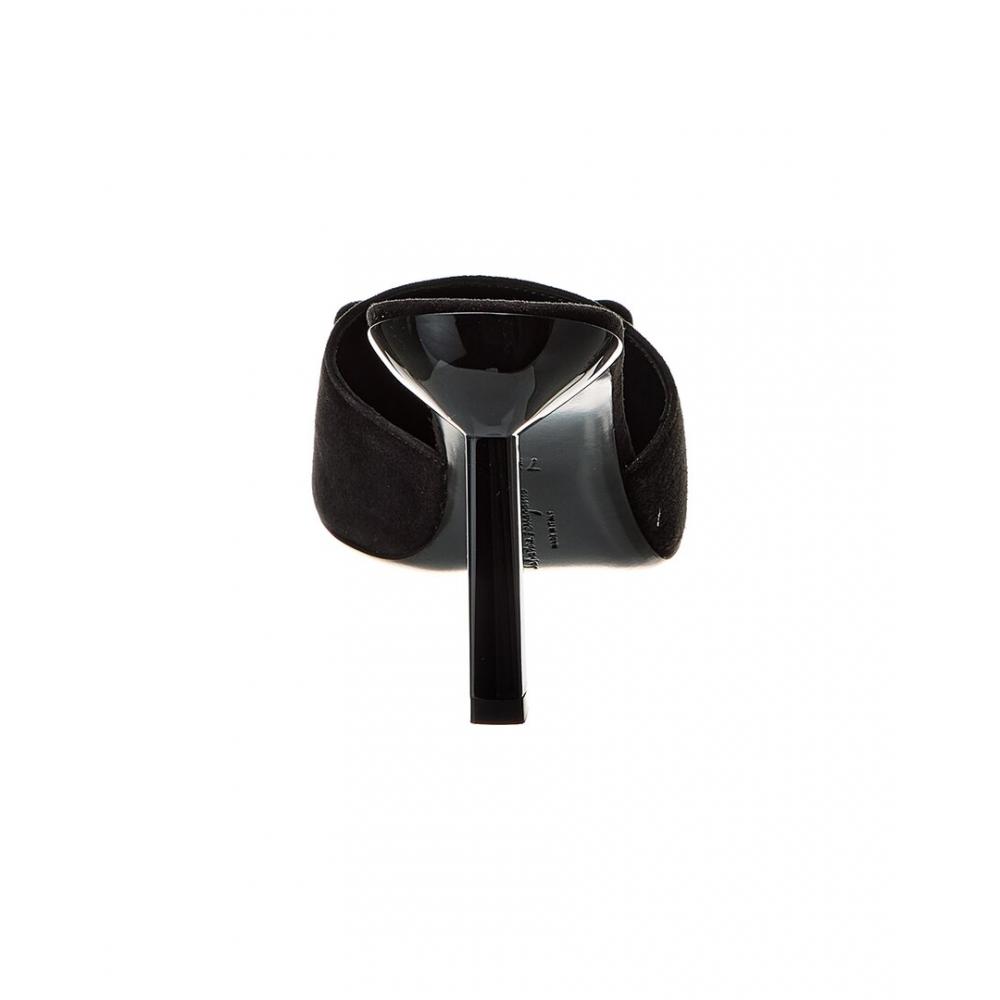 Salvatore Ferragamo Ferragamo Kara Suede Mule Black