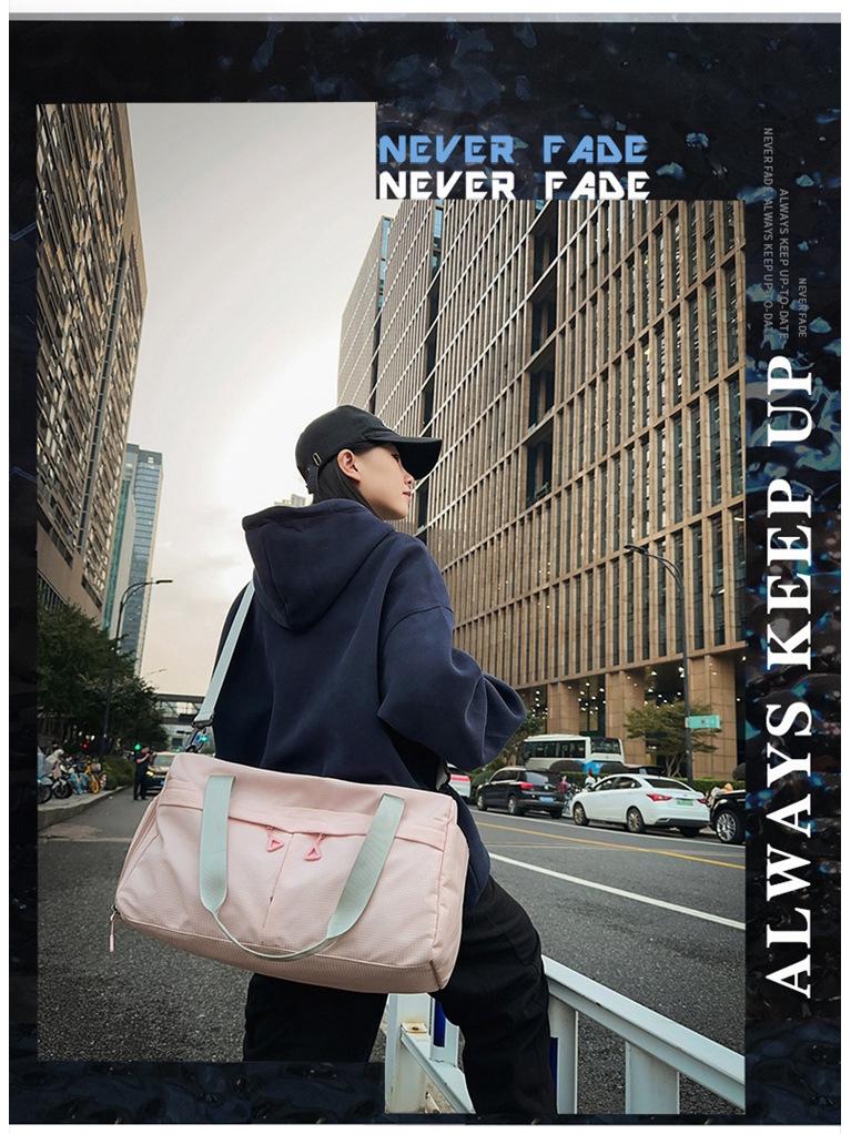 Unisex Crossbody Sports Bag with Dry/Wet Compartments, Large-Capacity Travel Duffel for Short Trips