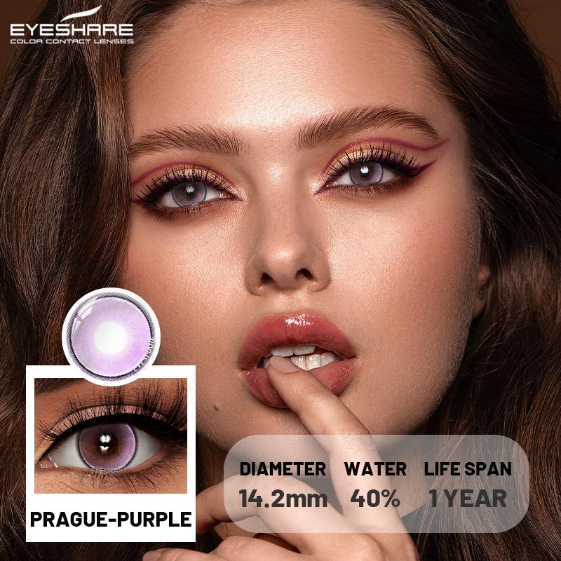 

Eyeshare Цветные контактные линзы Фиолетовые косметические цветные контактные линзы Зеленые модные косметические контактные линзы Коричневые натуральные цветные мягкие линзы 1 пара