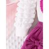 Children's Sweet Suit Spring and Autumn Girls Bubble Sleeve Love Top + Bow Skirt 2pcs Kids 6M-3Y Clothing
