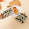 4Pcs Thickened Microwave Oven Glove Cotton Linen Heat Resistant Gloves Oven Gloves Set  Microwave