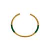 French Niche Design Emerald Thin Bracelet Enamel Splicing Golden Snake Scale Opening Bracelet Female High Texture Versatile