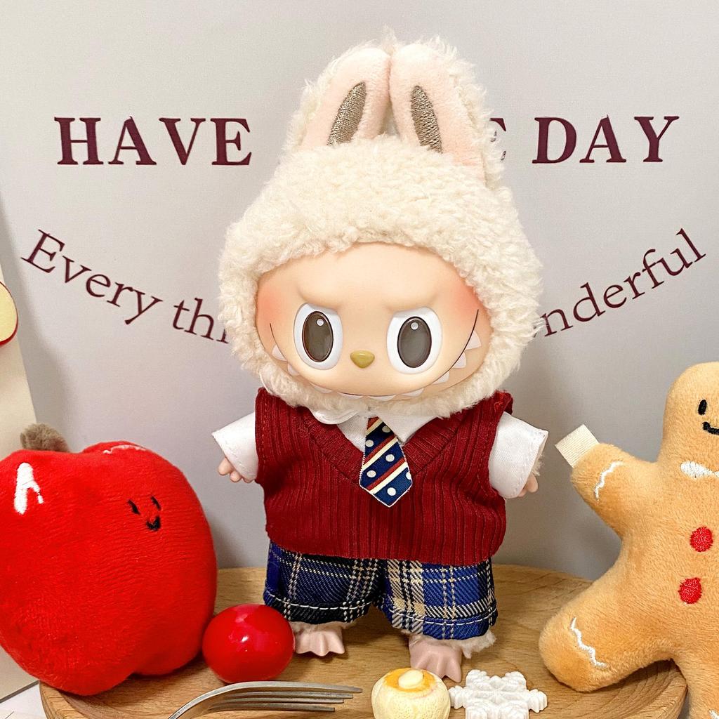 17cm Labubu Doll Clothing Set for 3.0 and First/Second Generation Sitting Party Blind Box Skirt
