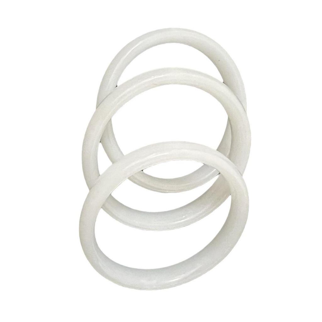 12mm White Moonlight Round Bar Thick Bracelet - New Chinese Style Cheongsam Accessory, Noble Concubine National Style.