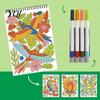 Mindful Coloring for Relaxation Trace-By-Groove Guided Book, Clear Artistic Printing with 20 Decorative Spiral Bound Drawing Album Scenes And
