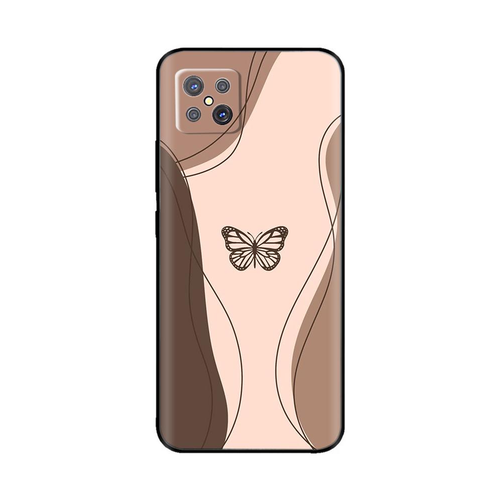 For Oppo Reno4 Z 5G Case Cute Cartoon Painted Black Silicone Soft TPU Back Cover For OPPO A92S Phone Back Bumper Shell Bag Coque