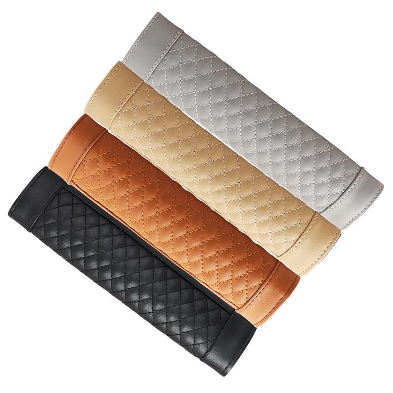 Soft Car Seat Belt Cover Auto Pattern PU Leather Shoulder Cushion Protector Shoulder Pad Safety Belts Interior Supplies