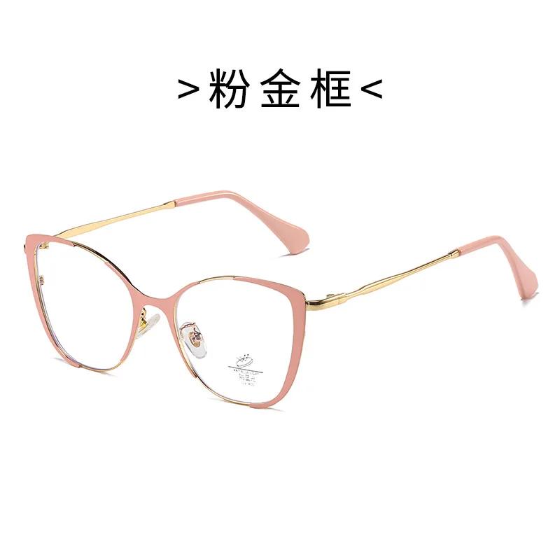 Fashion Luxury Women Cat Eye Glasses Frame Brand Designer Anti-Blue Light Eyewear Optical Glasses Frames Clear Lens