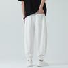 2024 Men's Cotton Linen Athletic Long Pants: Plus Size, Casual Elastic Waist.